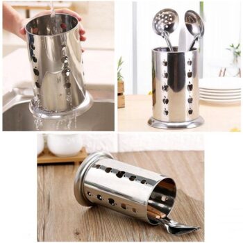 Stainless Steel Cutlery Holder Drainer Spoon Fork Chopsticks Storage Basket Rack Kitchen Utensils Accessories Tools Organizer - Image 2