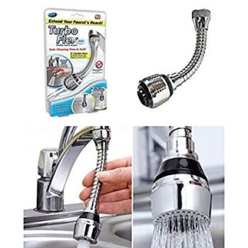 Turbo Flex Bathroom Flexible Faucet Wash Basin Tap Mover 360 Swivel Pipe Stream Water - Image 3