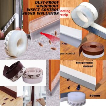 1 meter Transparent Windproof Silicone Sealing Strip Bar Door Bottom Self-adhesive Sealing Strip Prevent Duster and Pests - Image 3