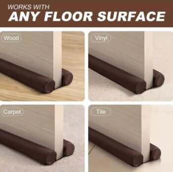 Door Air Stopper Door  Draft and Dust Stopper 40 Inches Brown Color Door Insect Protector, 1 Pecs - Image 3