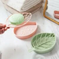 Leaf Shape Soap Holder With Draining Tray