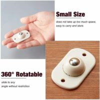 4Pcs Wheels For Furniture Stainless Steel Roller Self Adhesive Caster Home 360 Degree Load Bearing Swivel Universal Wheel