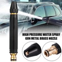 Water Spray Gun for Car Wash Bike Washing Gun for 1/2" Hose Pipe High Pressure Adjustable  Water Spray (BLACK NOZZLE)