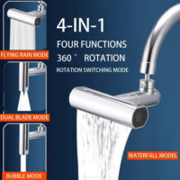 3 IN 1 Waterfall Kitchen Faucet Multifunctional Kitchen Faucet Sprayer with 3 Modes Rotation Replaceable Water Tap